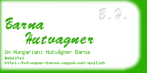 barna hutvagner business card